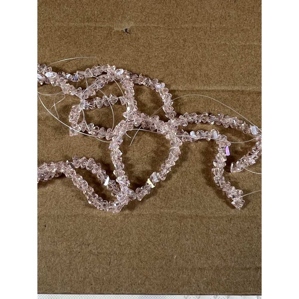 WTIAN 255‎ Pcs 4 Mm Triangle Crafts Making Clear Pink